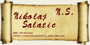 Nikolaj Salatić vizit kartica